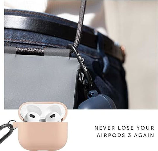 Native Union Roam Hülle Silikon mit Haken Peach für Apple AirPods 3