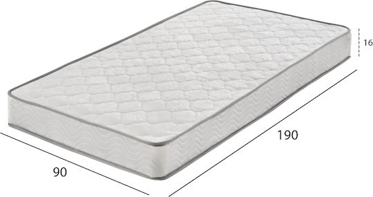 HomeMarkt Single Orthopedic Mattress 90x190x16cm with Springs