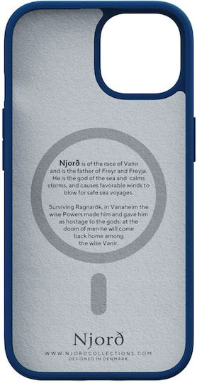 Njord Suede 360 Full Cover Plastic 2mm Albastru (iPhone 15 Pro)