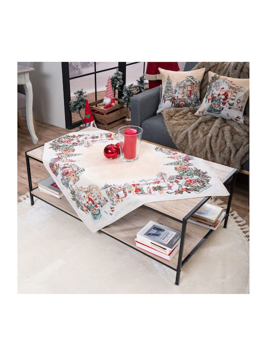 Teoran Set Christmas Tablecloths Square Plastic Multicolored 2pcs