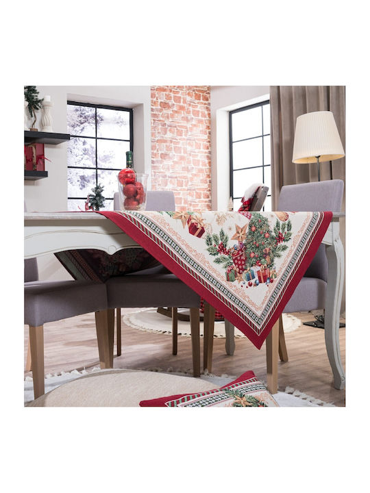 Teoran Christmas Tablecloth Fabric Multicolour L140xW140cm.