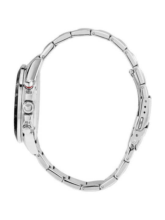 Sector 450 Ceas Barbati 43mm Cronograf Baterie cu Brățară din Metal Argintie