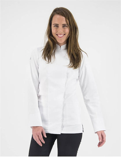 Le Nouveau Chef Coat Chef Female White with Long Sleeve Lynn