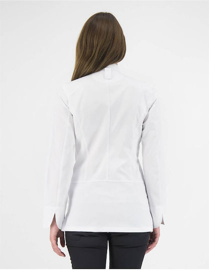 Le Nouveau Chef Coat Chef Female White with Long Sleeve Lynn