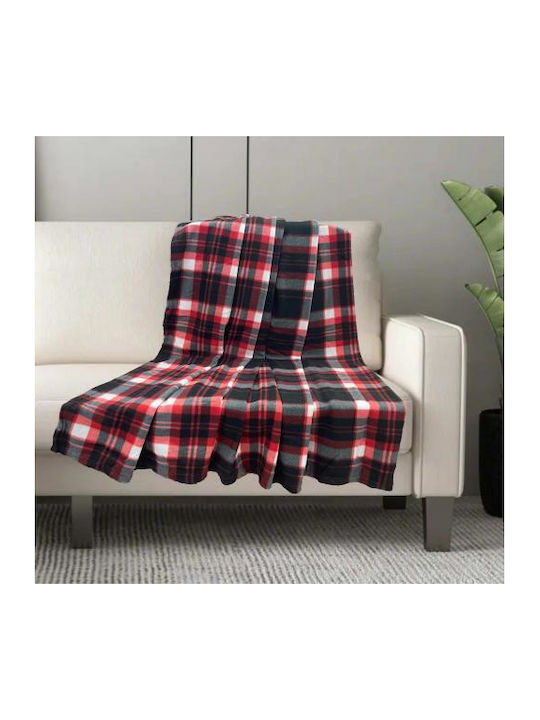 Linea Home Aurora Κουβέρτα Fleece Μονή 150x200εκ. Κόκκινη