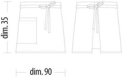 Toma Youniform Ποδιά Kellner Taille Dakota Gelb