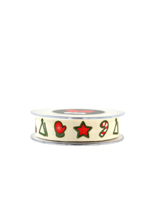 Kappa Decor Χριστουγεννιάτικη Κορδέλα Υφασμάτινη Πολύχρωμη 900x1.3cm