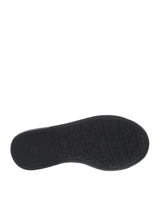Balerini copii cu închidere Hoop & Loop Material textil Negre
