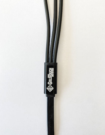 GoldTouch Nutrition Flat USB to Lightning / Type-C / micro USB Cable Μαύρο 1m