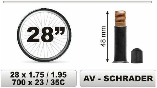 CarCommerce 68384 Fahrradschlauch x 1.75/1.95" Großes Ventil