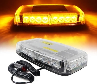 Car Beacon LED 12V 28cm with Orange Lighting