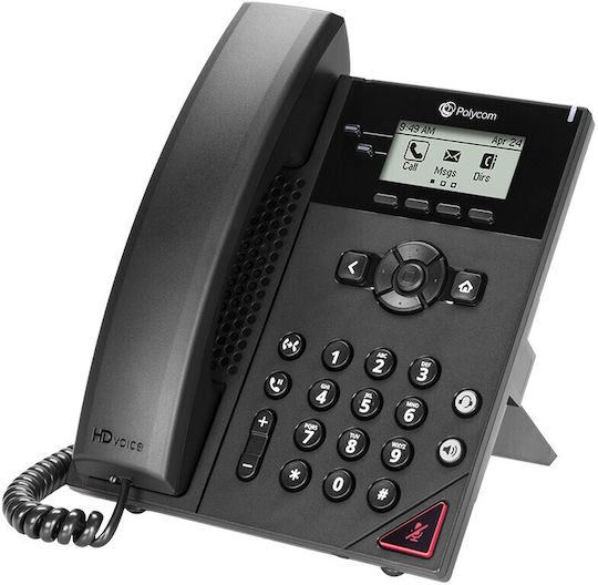 Poly VVX 150 Ενσύρματο Τηλέφωνο IP 2 γραμμών Μαύρο
