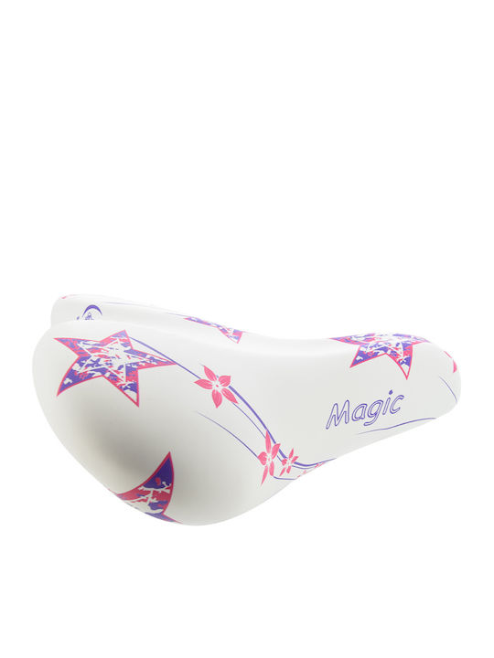 Monte Grappa Magic 20" - 24" White Bicycle Saddle Childhood