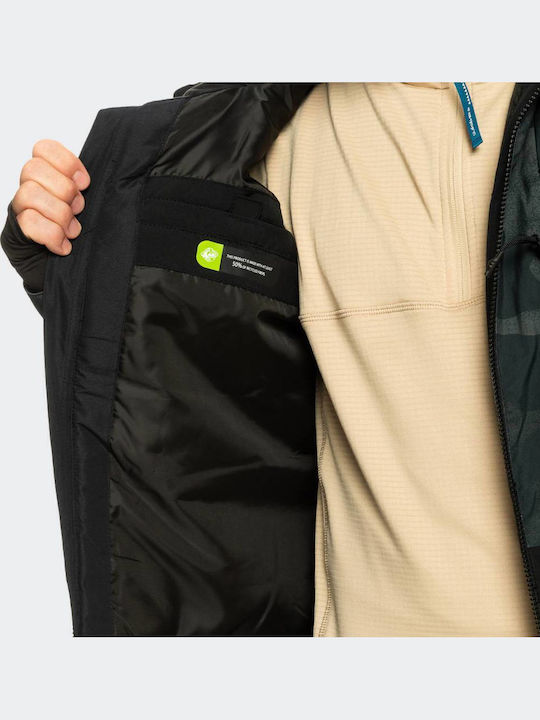 Quiksilver Mission Printed Block EQYTJ03403-KVJ3 Ανδρικό Μπουφάν για Σκι & Snowboard Μαύρο