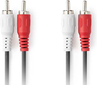 Nedis Cable 2x RCA male - 2x RCA male 1.5m CAGL24200BK15