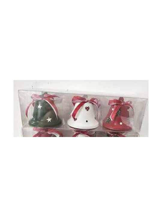 Iliadis Κρεμαστα Christmas Metallic Set Ornaments Multicolour 3pcs