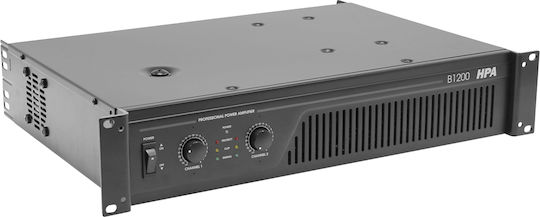 HPA B1200 PA Power Amplifier 2 Channels 600W/4Ω 400W/8Ω Black