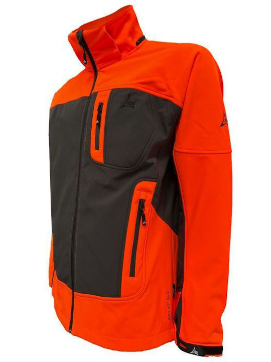 Χειμωνιάτικο Μπουφάν Softshell Αδιάβροχο και Αντιανεμικό Πορτοκαλί