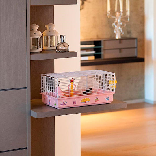 Ferplast Criceti 9 Princess Cușcă Pentru Rozătoare Cușcă Pentru Hamster 46x29.5x23cm Roz 46x29.5x23cm