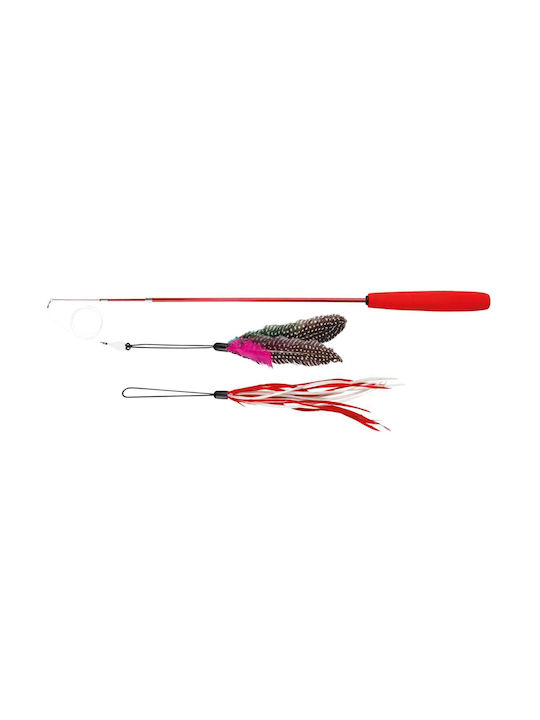 Trixie Cat Toy Rod Telescopic Red 40-98cm. 45763