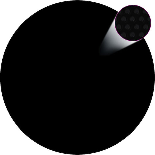 vidaXL Solar Runde Poolabdeckung Runde schwarze Poolabdeckung 417 cm aus Polyethylen Durchmesser 417cm 1Stück