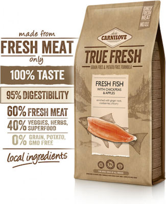 Carnilove True Fresh 1.4kg Trockenfutter ohne Getreide für erwachsene Hunde mit Fisch