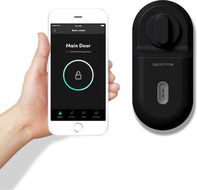 Igloohome Electronic Lock Retrofit OE1 in color Black with Connectivity Bluetooth