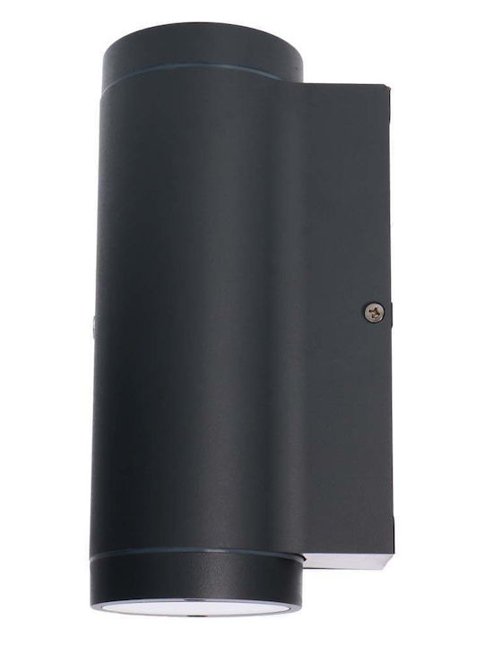 123led Επιτοίχιο Εξωτερικό Σποτ GU10 IP44 Διπλής Δέσμης