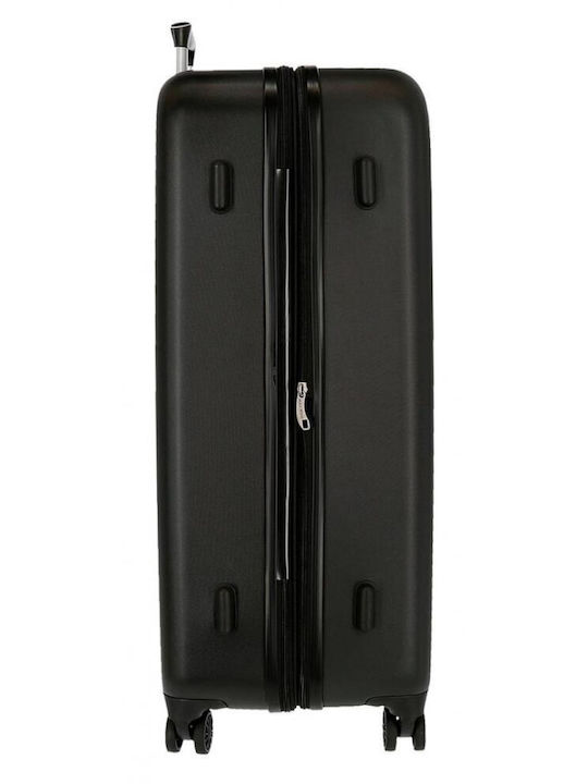 Movom Abs Μεσαία Βαλίτσα Ταξιδίου Σκληρή Black με 4 Ρόδες Ύψους 68εκ.