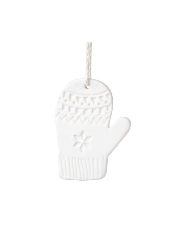 Raeder Christmas Porcelain Glove Ornament White 5x4cm RD