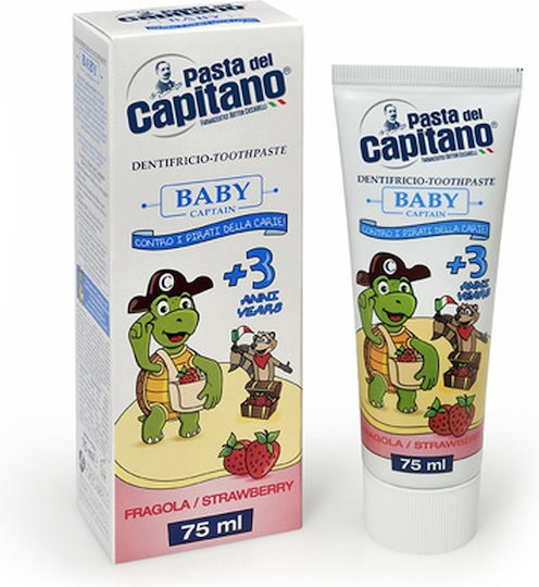 Pasta del Capitano Baby Παιδική Οδοντόκρεμα για 3+ Χρονών με Γεύση Φράουλα 75ml