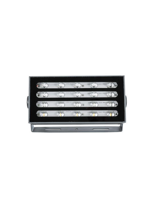GloboStar Flood-Kena Външна Стояща Лампа LED Стенна Пералня 40W RGBW IP67 Сива