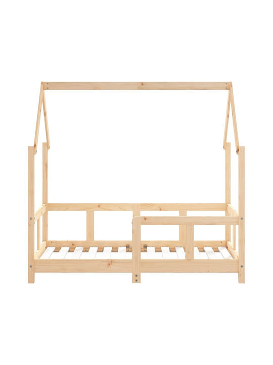 Kinderbett Einzeln Beige für Matratze 70x140cm