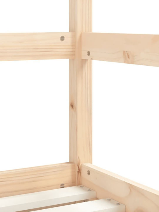 Kinderbett Einzeln Beige für Matratze 70x140cm