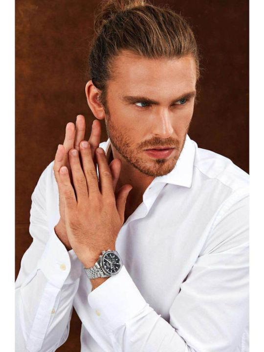 Sector 240 Men's Watch Chronograph Battery with Silver Metal Bracelet