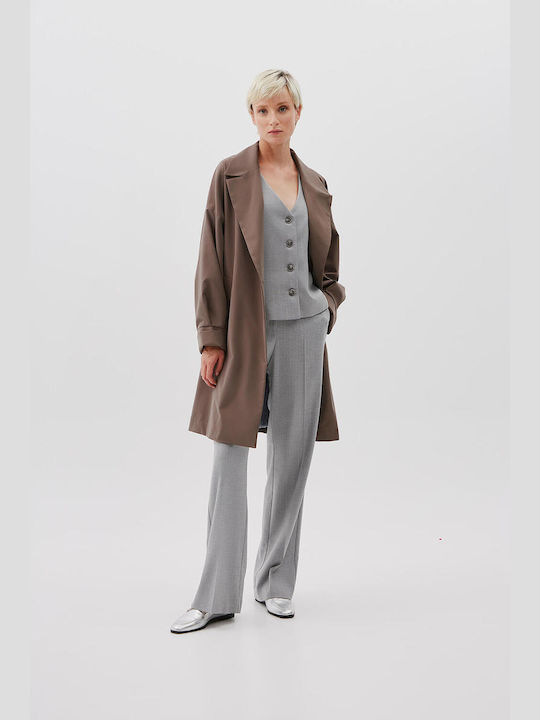 Bill Cost Damen Stoff Hose Gestreift Gray