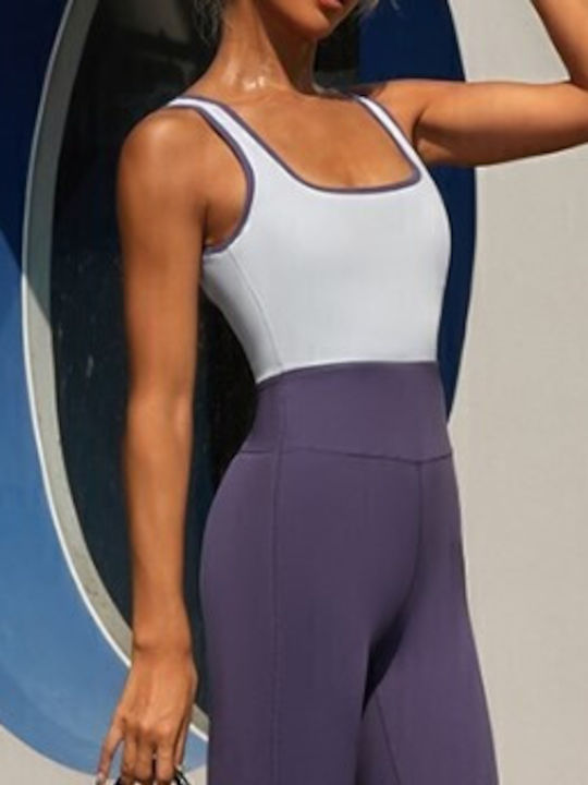Kira Damen Ärmellose Lila Jumpsuit