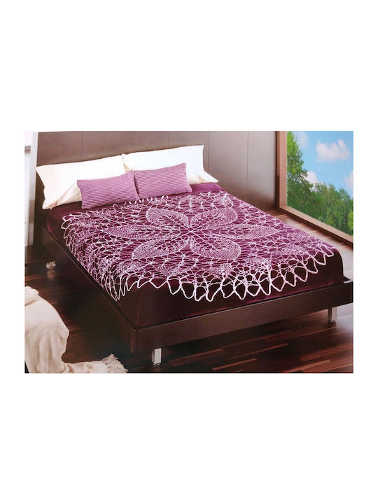 Manterol Casa Oceanis 317 Pătură Spania Catifea Superdublă 220x240 cm Lila