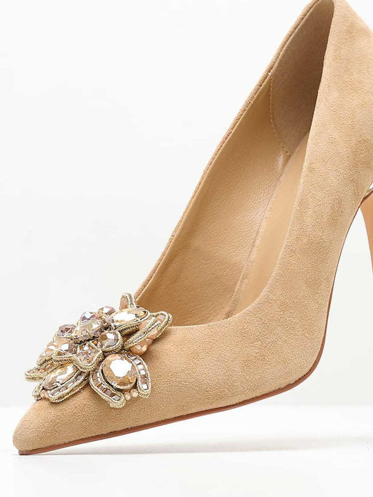 Alma en Pena Leder Pumps Beige