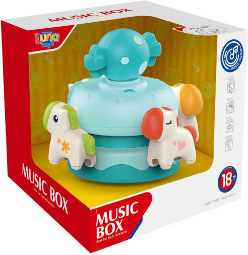 Luna Animal Music Box with Sounds for 18++ Months Blue