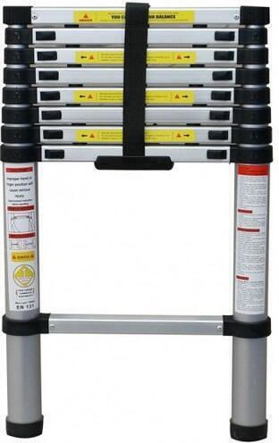 Telescopic Ladder Aluminum 15 of Steps with Maximum Height 4.4m