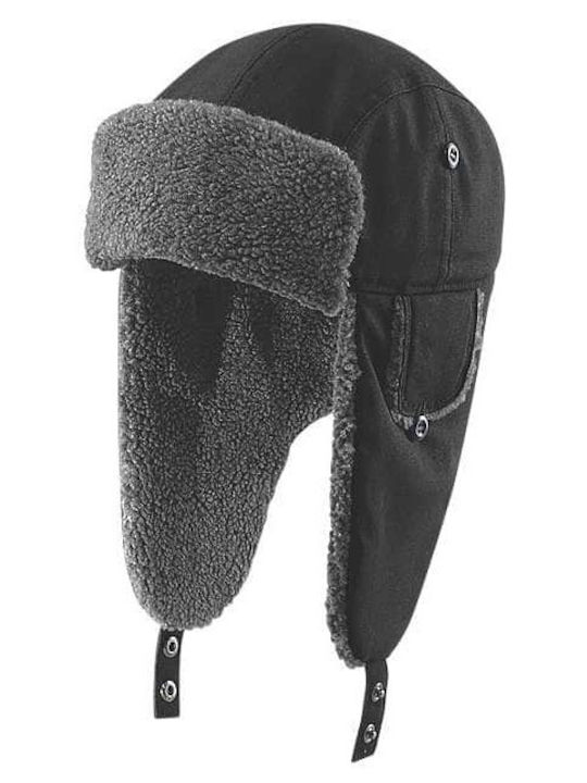 Carhartt Trapper Hat Beanie Unisex Σκούφος Πλεκτός σε Μαύρο χρώμα