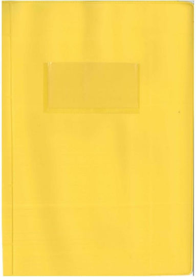 Exas Paper Book Cover or Notebook Cover Yellow 25x17cm 1 Piece