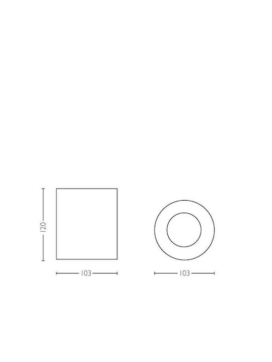 Philips Pillar Single Spot with Socket GU10 in White Color