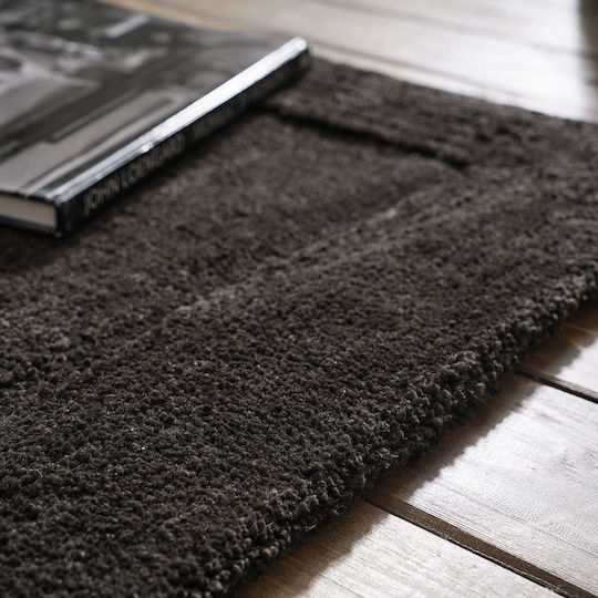 Gofis Home Heaven 802/14 Rutschfest Teppich Rechteckig Synthetisch,Polyester/Cotton/Leather Graphite Black