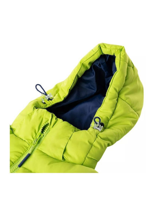 Kids' Quilted Jacket Short with Hood Navy Blue Baldey