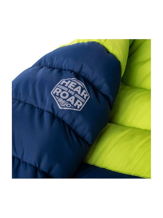 Kids' Quilted Jacket Short with Hood Navy Blue Baldey