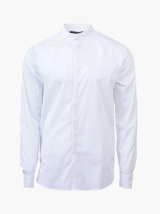 Nineteen Apparel Club Men's Shirt Long Sleeve Cotton White