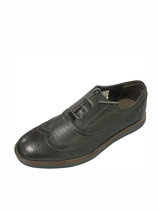 Men's Synthetic Leather Oxfords Gray