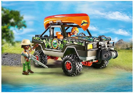 Playmobil Wild Life Vehicul cu Canoe pentru 4-10 ani